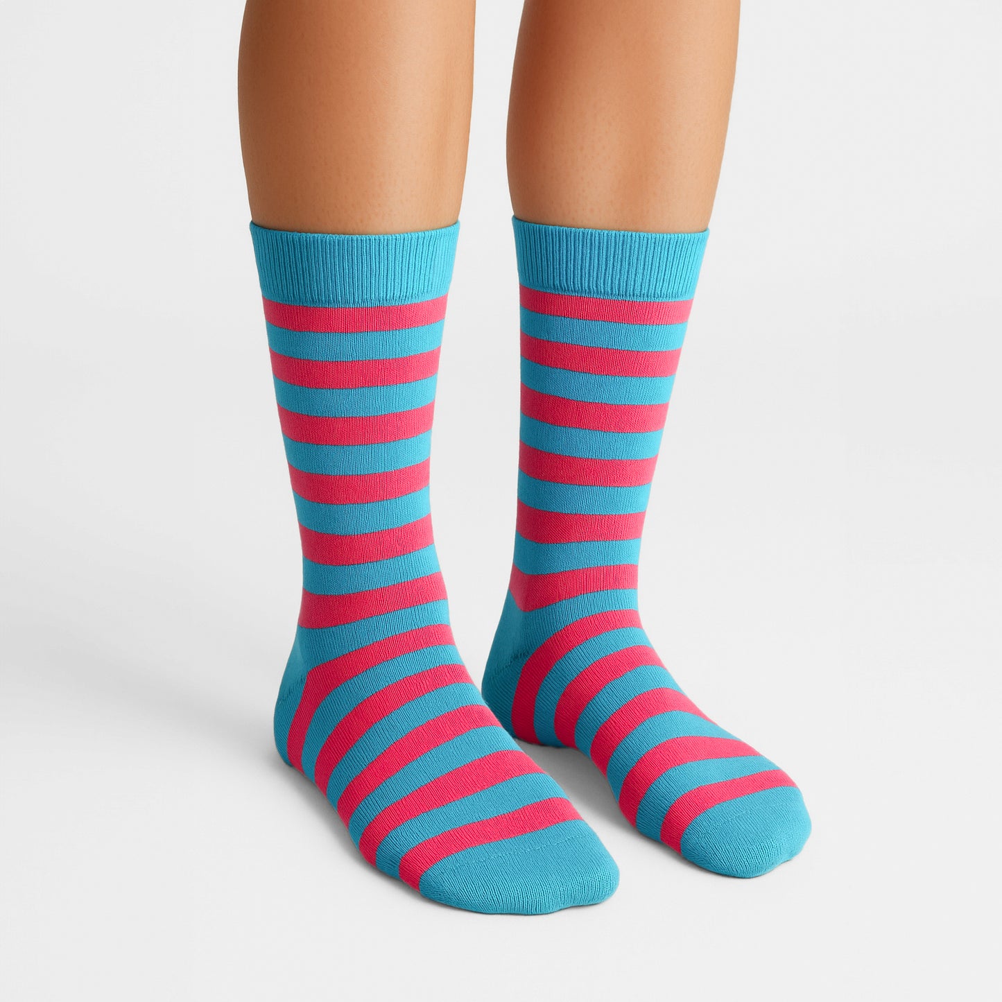 Sosete 2 Stripes Albastru-Roz