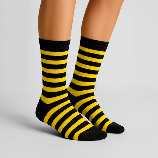 Sosete 2 Stripes Negru-Galben