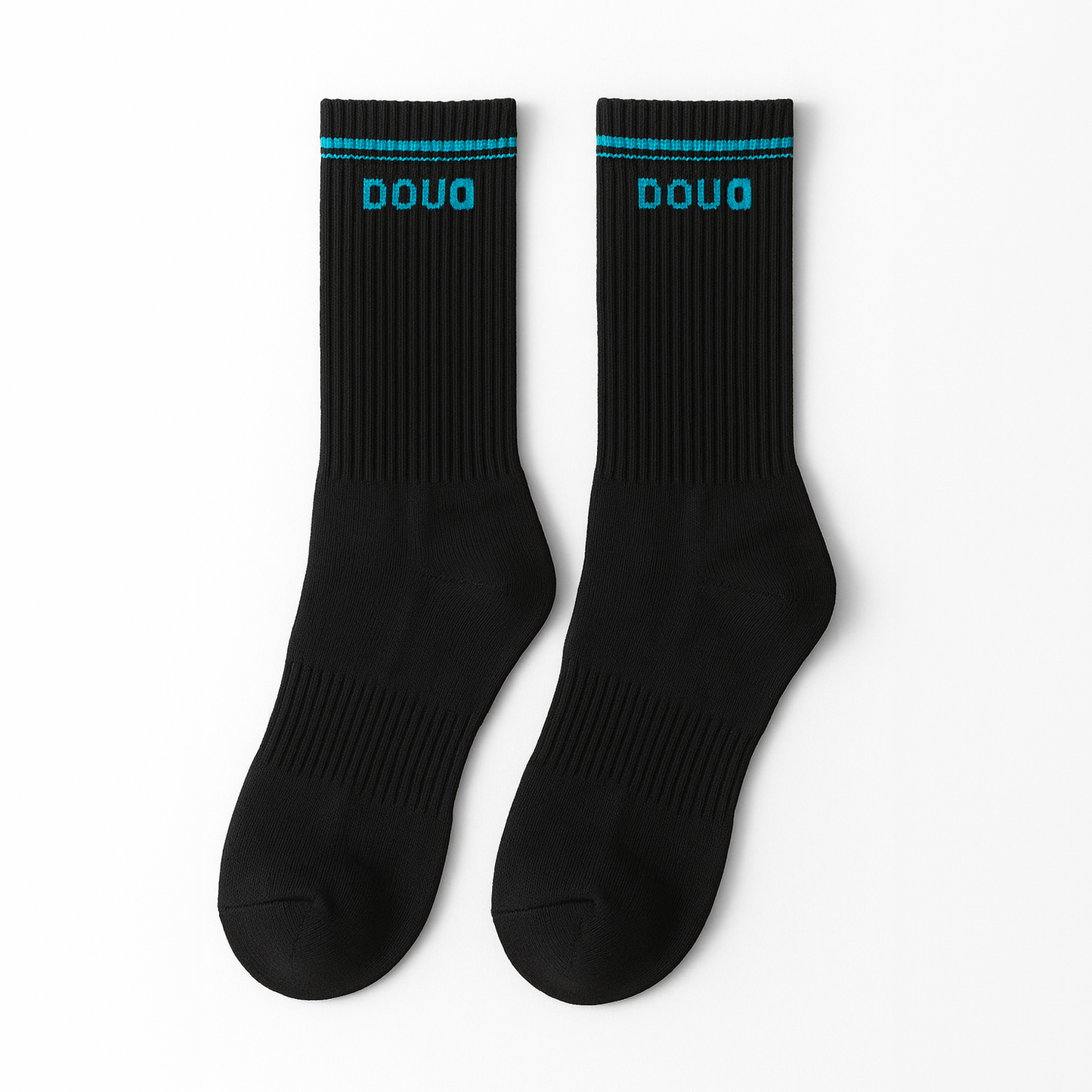 Sosete Sport cu Dungi Negru-Albastru