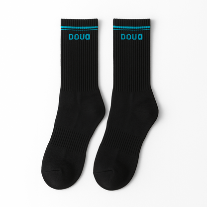 Sosete Sport cu Dungi Negru-Albastru
