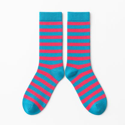 Sosete 2 Stripes Albastru-Roz