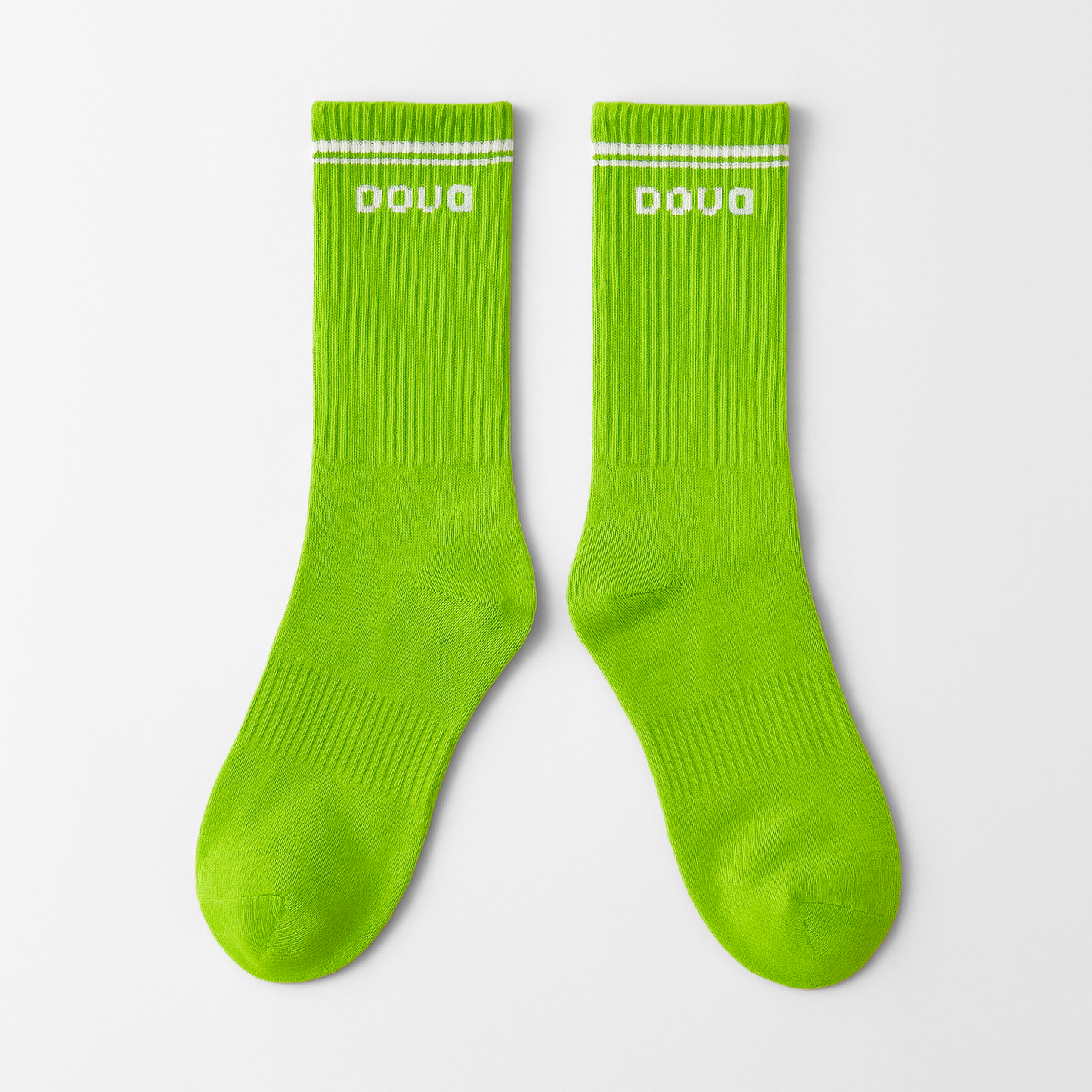 Sosete Sport cu Dungi Lime-Alb