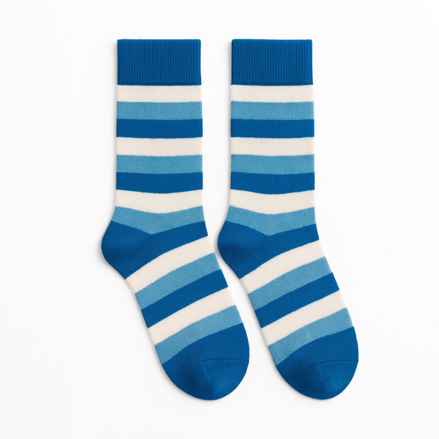 Sosete 3 Stripes Albastru-Sky si Alb