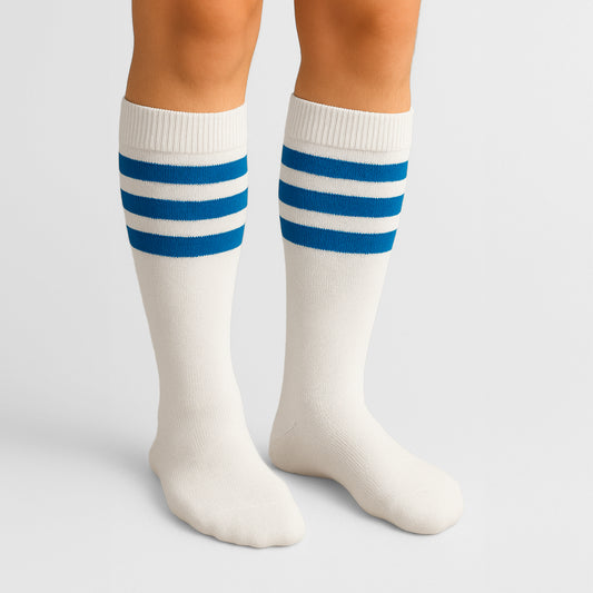 Sosete Lungi Back to School Alb-Albastru