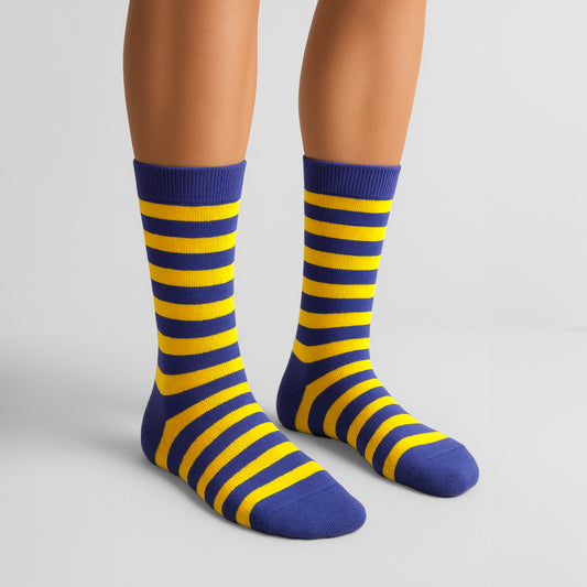 Sosete 2 Stripes Mov-Galben