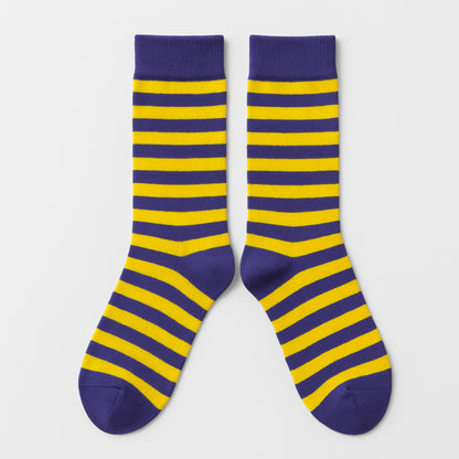 Sosete 2 Stripes Mov-Galben