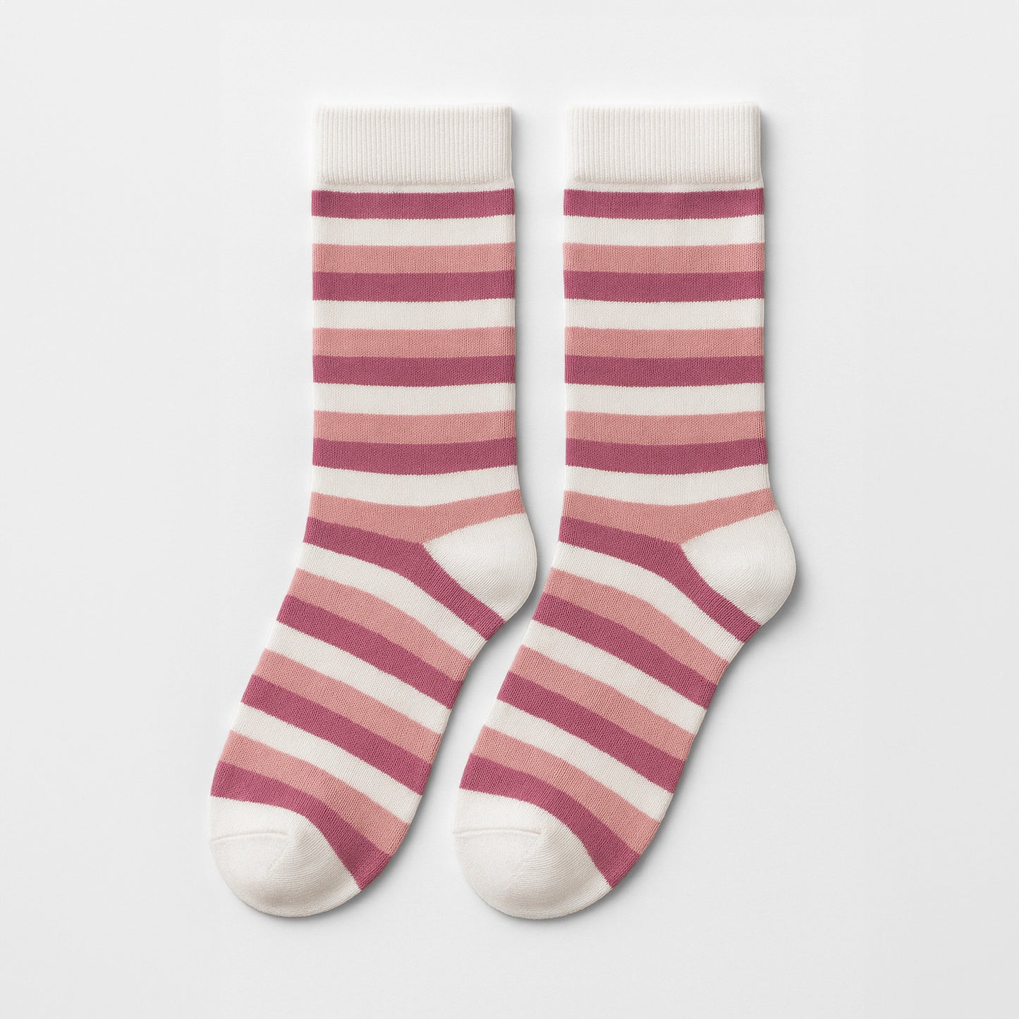 Sosete 3 Stripes Alb-Roz Magenta