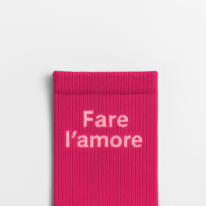 Sosete Fare l'amore Fucsia-Alb