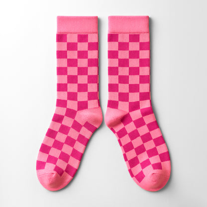 Sosete Chess Roz-Magenta