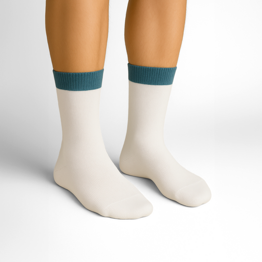 Sosete Basics Natural Alb-Albastru