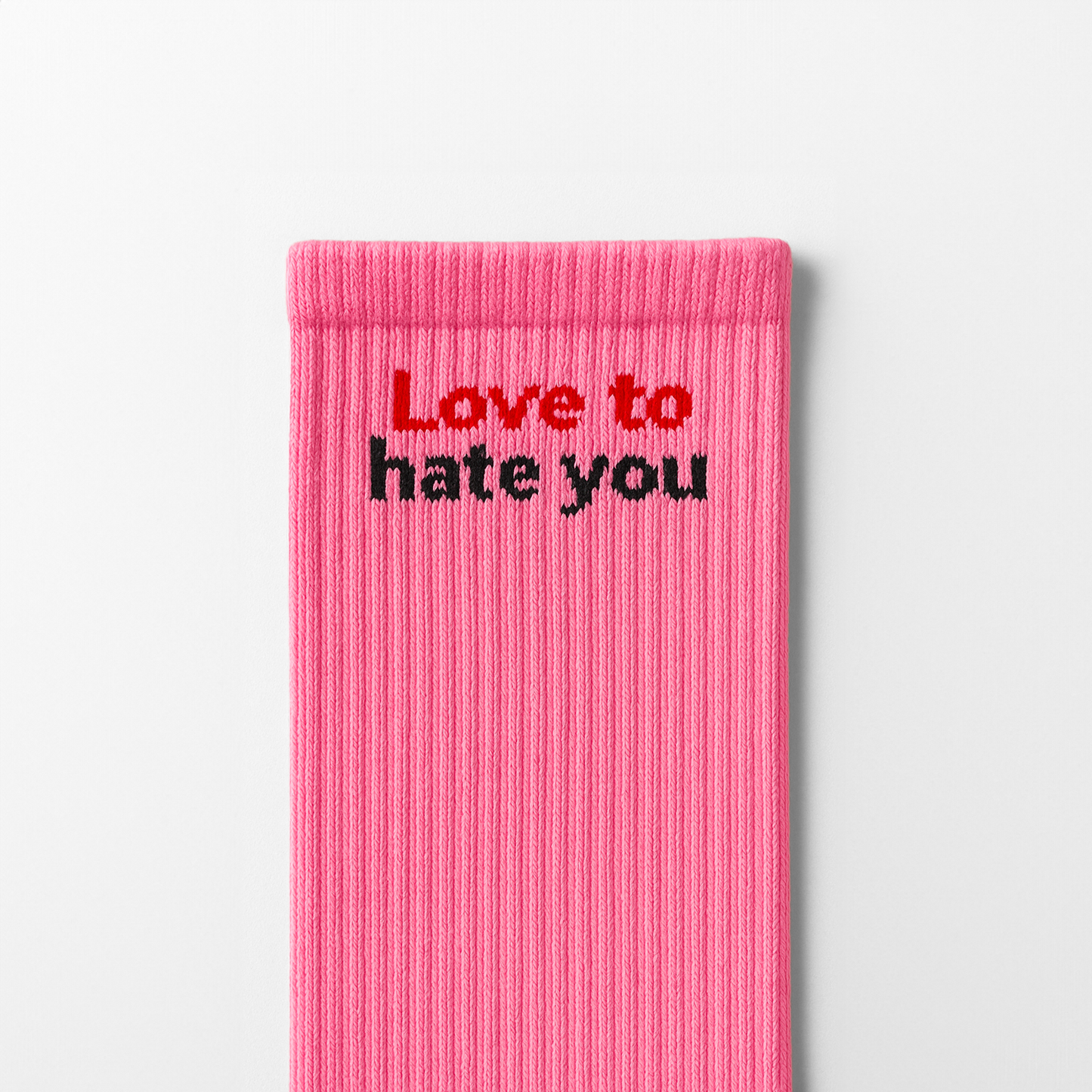 Sosete Love to hate you Roz-Negru