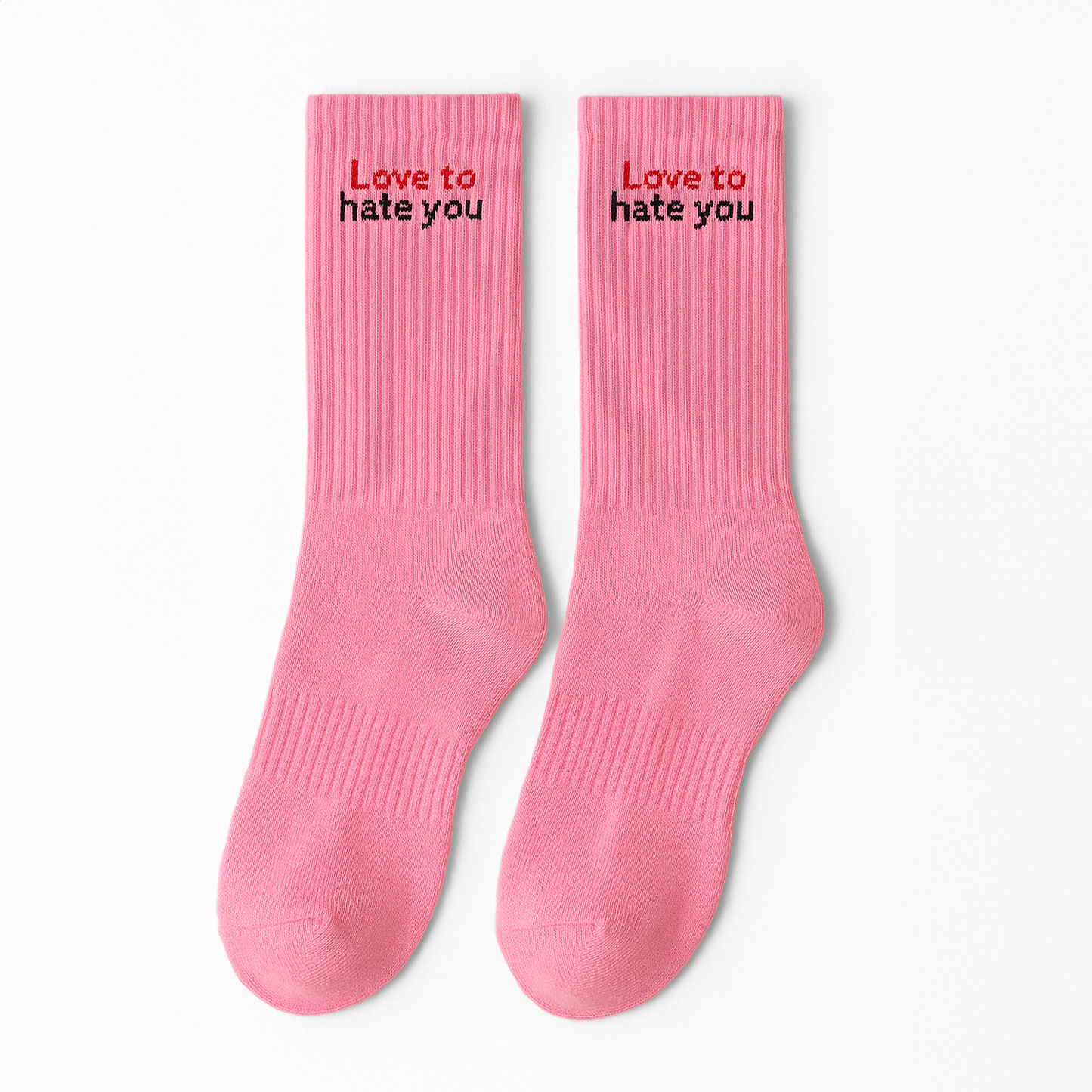 Sosete Love to hate you Roz-Negru