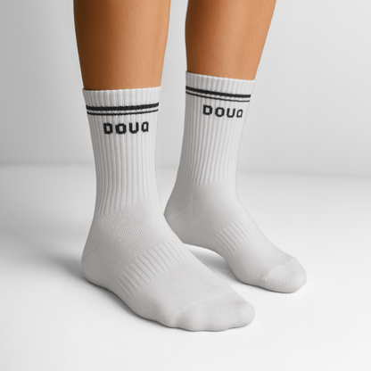 Sosete Sport cu Dungi Alb-Negru