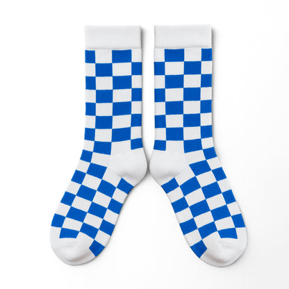Sosete Chess Alb-Albastru