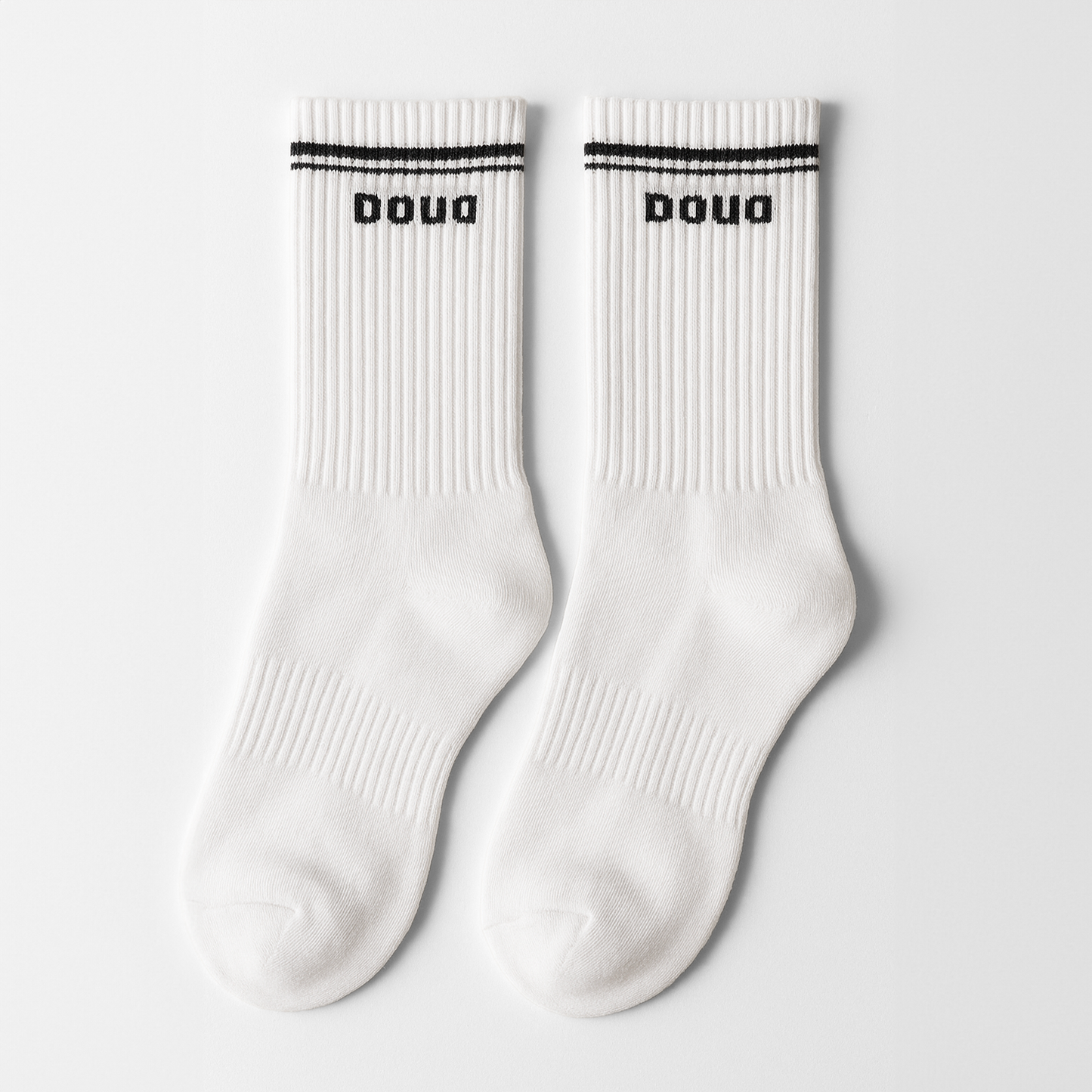 Sosete Sport cu Dungi Alb-Negru