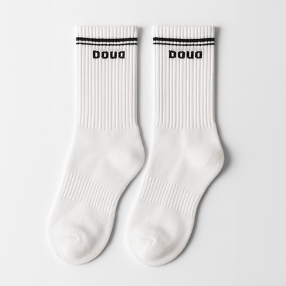 Sosete Sport cu Dungi Alb-Negru