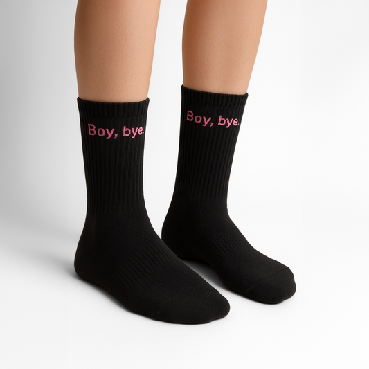 Sosete Boy, bye Negru-Roz