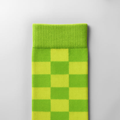 Sosete Chess Lime-Verde
