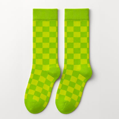 Sosete Chess Lime-Verde