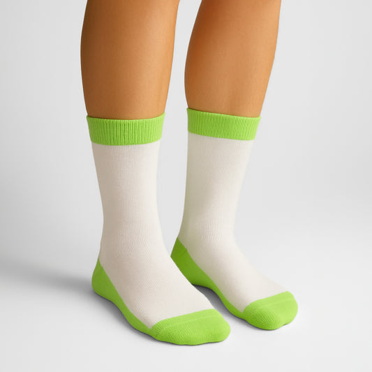 Sosete Signature Alb-Lime