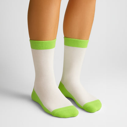 Sosete Signature Alb-Verde