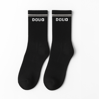Sosete Sport cu Dungi Negru-Alb